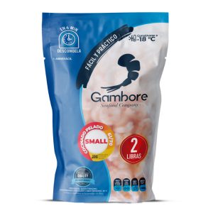 Camarón Cocinado Pequeño Pelado y Devenado Sin Cola, 2 Lbs