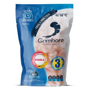 Camarón Cocinado Pequeño Pelado y Devenado Sin Cola, 3 Libras